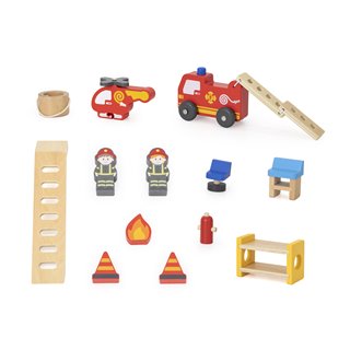 Viga Toys® Wooden Fire Station Playset